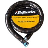 CADEADO CORRENTE GROSSA TRAVA PARA MOTO 1,50M - ITATOOLS Preto