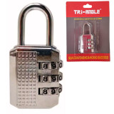 CADEADO COM SEGREDO TRIANGLE 22MM Prateado
