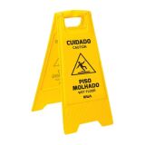 CAVALETE SINALIZACAO CUIDADO PISO MOLHADO KALA
