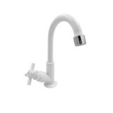 TORNEIRA LAVATÓRIO BICA MOVEL 1/4 VOLTA ABS BRANCA ALTA - GRASCAN