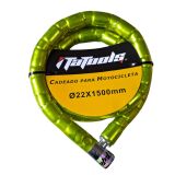 CADEADO CORRENTE GROSSA TRAVA PARA MOTO 1,50M - ITATOOLS Amarelo