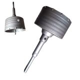 Kit Broca Serra Copo 105mm Com Haste Prolongador 16cm Concreto