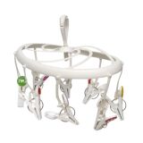 VARAL PENDURAR MULTIUSO MINI C/ 8 PRENDEDORES FLOR